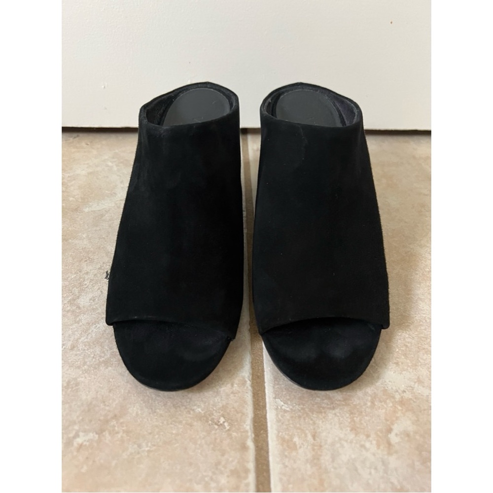 Vince Black Suede Mules